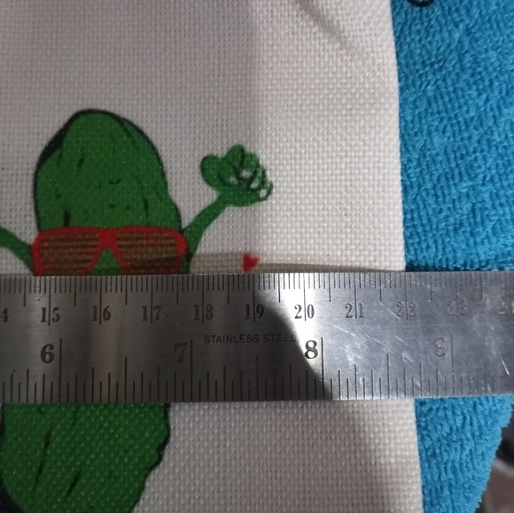 Pickle-Themed White and Green Women's Makeup Bag - Picture 3 of 4